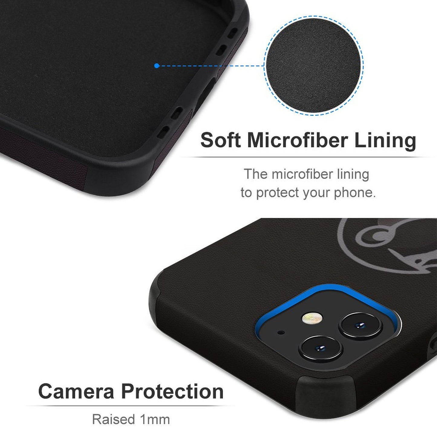 Microfiber Custom Phone Cases for iPhone 12